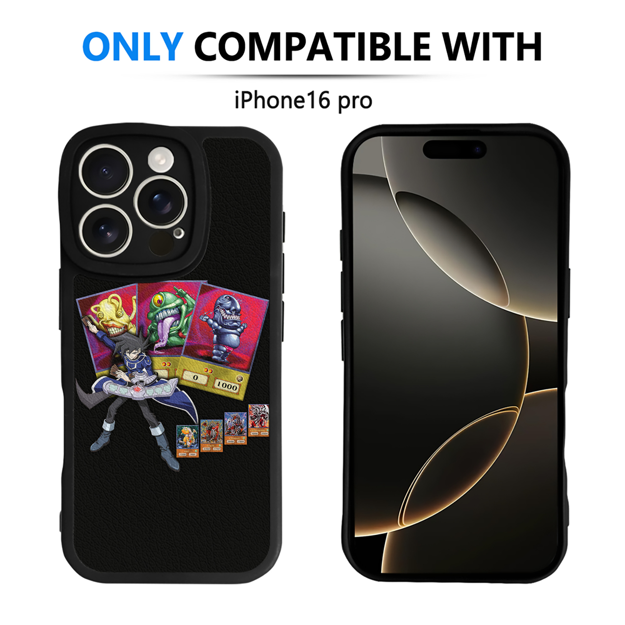 （画像用） 遊☆戯☆王 Yu-Gi-Oh! 【iPhone 16シリーズ対応】シリコンスマホケース（レザー調） 材質：シリコン